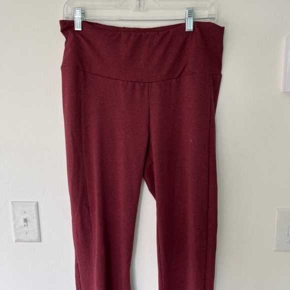 Betabrand Pants & Jumpsuits Betabrand Burgundy Yoga Flare Pants